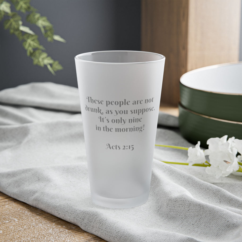 Frosted Pint Glass, 16oz