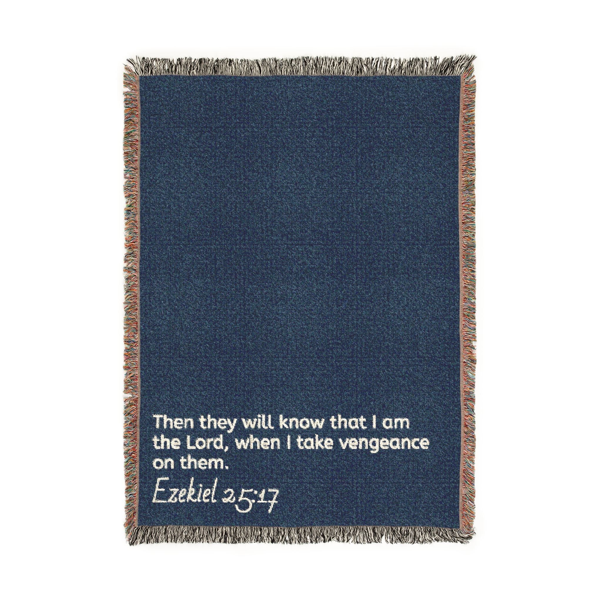 "Vengeance" Woven Blanket- Blue