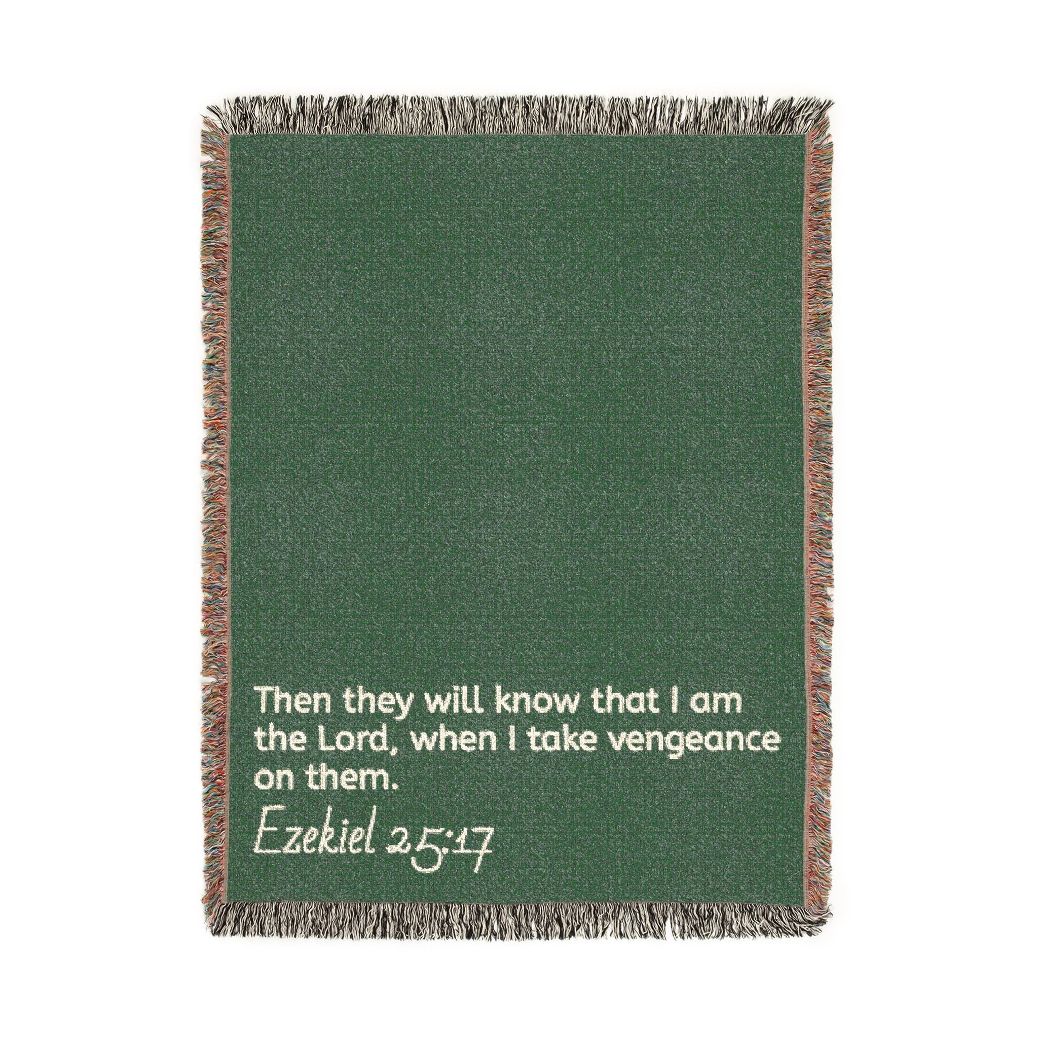 "Vengeance" Woven Blanket- Green