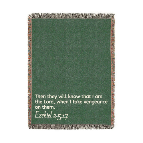 "Vengeance" Woven Blanket- Green