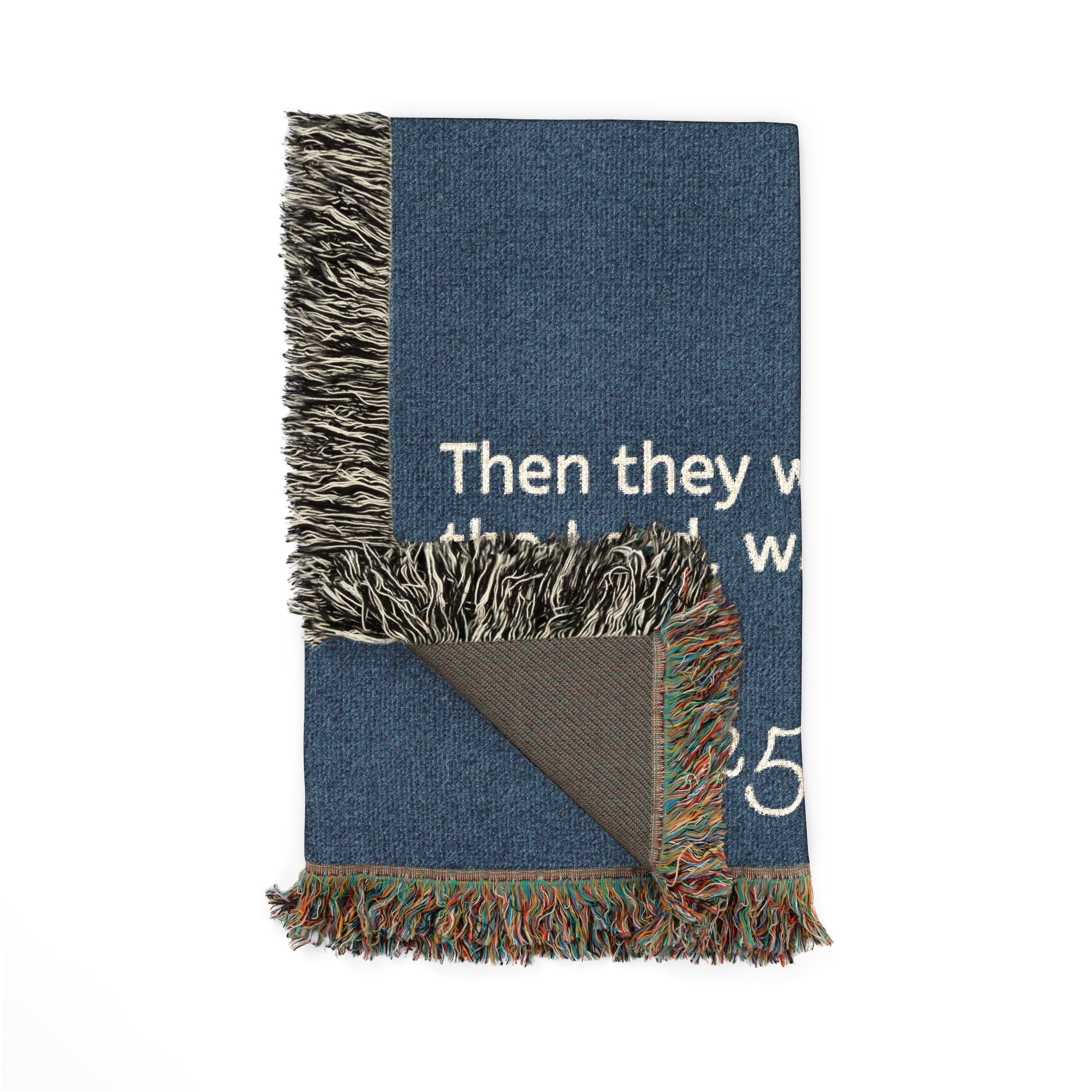 "Vengeance" Woven Blanket- Blue