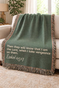 "Vengeance" Woven Blanket- Green